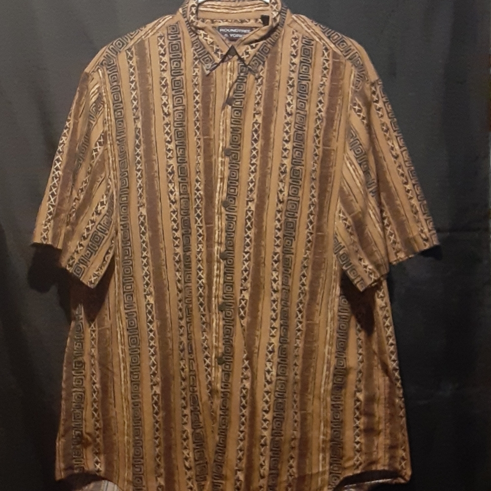 Mens Roundtree and Yorke shortsleeved button up s